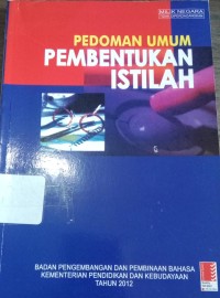 Pedoman Umum Pembentukan Istilah